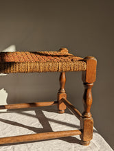 Load image into Gallery viewer, Mid-century Woven Seagrass Stool
