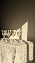Load image into Gallery viewer, Set of four crystal white wine glasses
