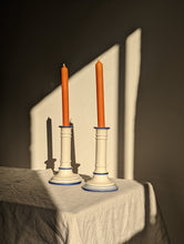 Load image into Gallery viewer, Blue and White Ceramic Candlestick Holders
