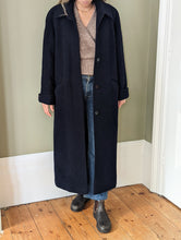 Load image into Gallery viewer, Navy Wool Coat
