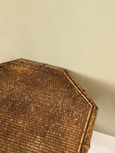 Load image into Gallery viewer, Antique Victorian 3 tier bamboo side table with octagonal table top
