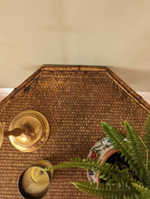Load image into Gallery viewer, Antique Victorian 3 tier bamboo side table with octagonal table top
