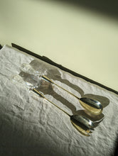 Load image into Gallery viewer, Crystal and Silver Salad Servers
