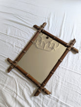 Load image into Gallery viewer, Antique French Faux Bamboo Mirror
