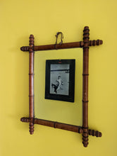 Load image into Gallery viewer, Antique faux bamboo mirror
