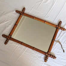 Load image into Gallery viewer, Antique faux bamboo mirror
