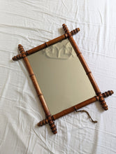 Load image into Gallery viewer, Antique faux bamboo mirror
