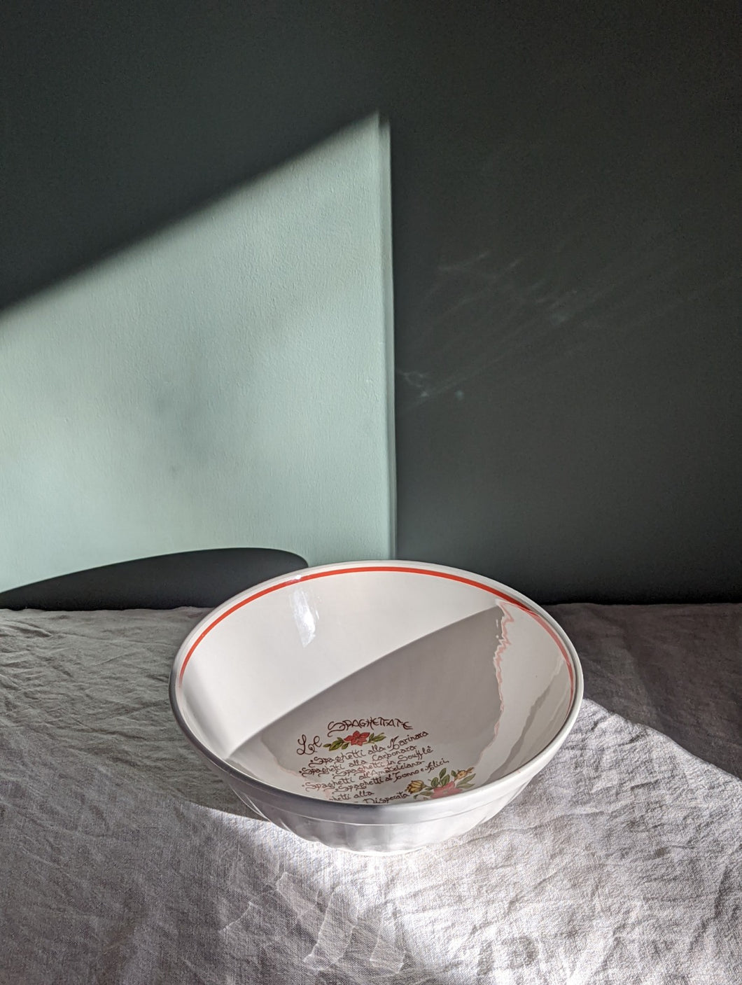 Large Italian spaghetti bowl