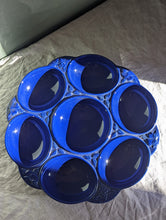 Load image into Gallery viewer, Blue ceramic nibbles serving dish
