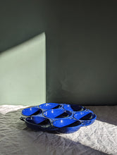 Load image into Gallery viewer, Blue ceramic nibbles serving dish
