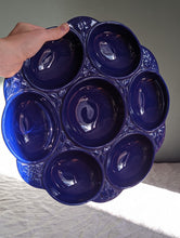 Load image into Gallery viewer, Blue ceramic nibbles serving dish

