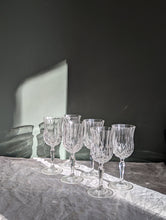 Load image into Gallery viewer, Set of six large crystal wine glasses
