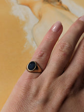 Load image into Gallery viewer, Antique 9ct Gold Black Onyx Pinky Signet Ring
