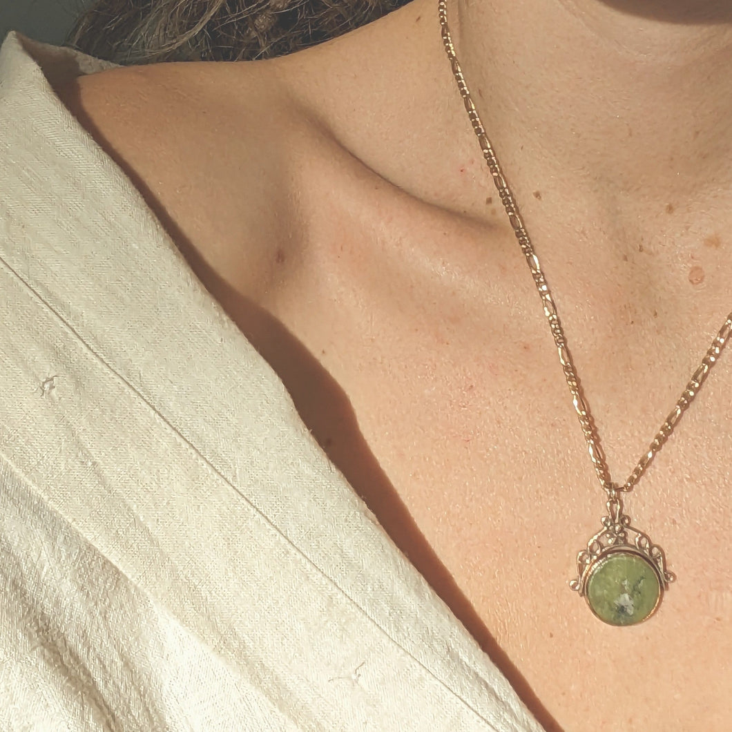 necklace on woman