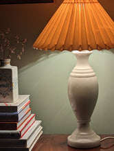Load image into Gallery viewer, Large Antique Alabaster Lamp
