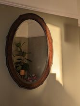 Load image into Gallery viewer, wooden beveled mirror
