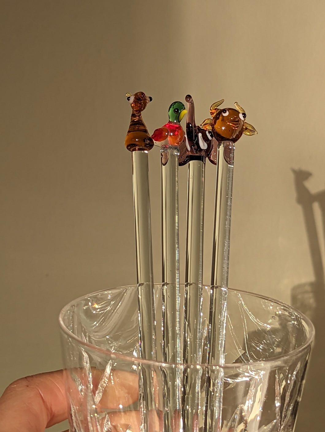 glass cocktail stirrers