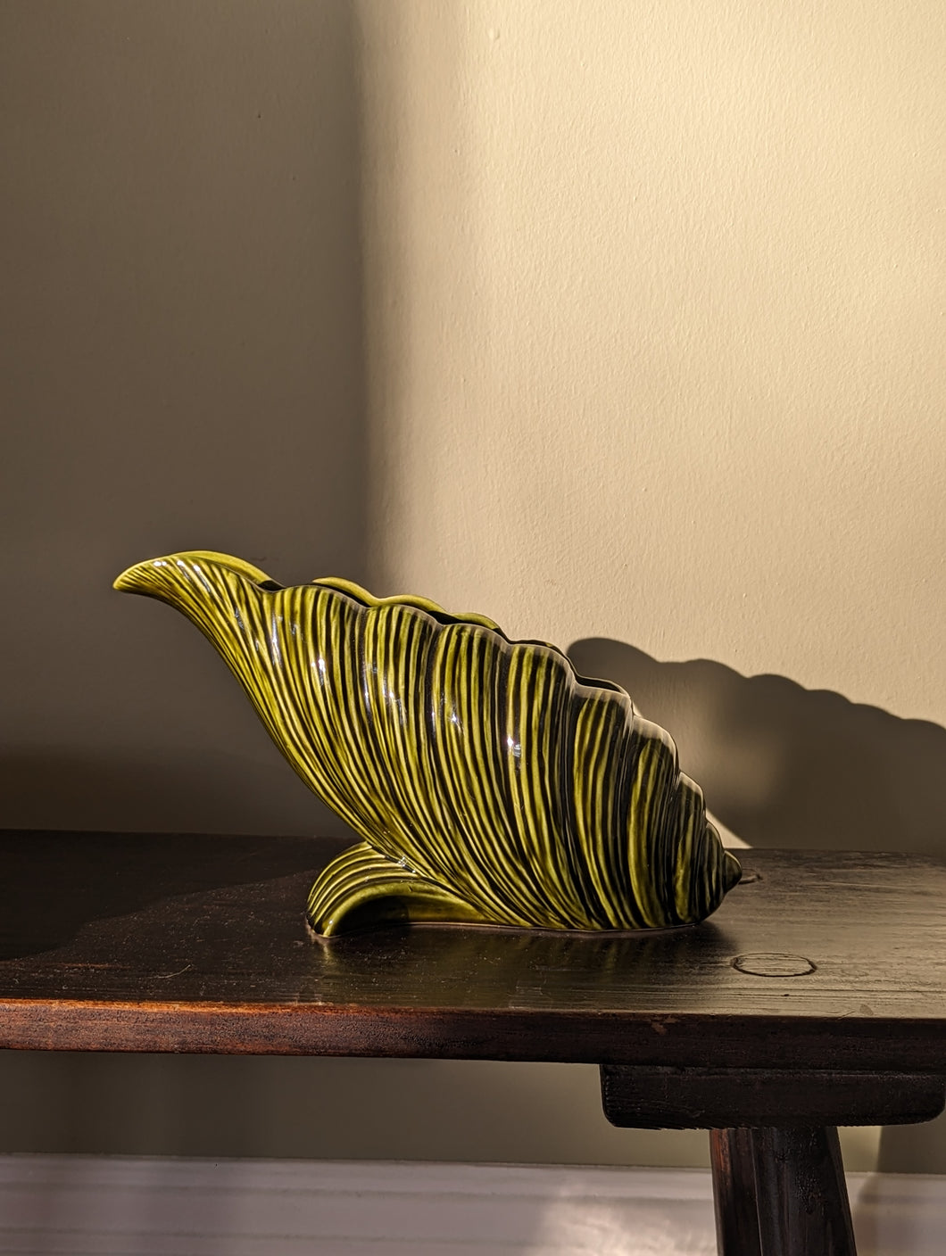 Mid Century Ceramic Shell Planter
