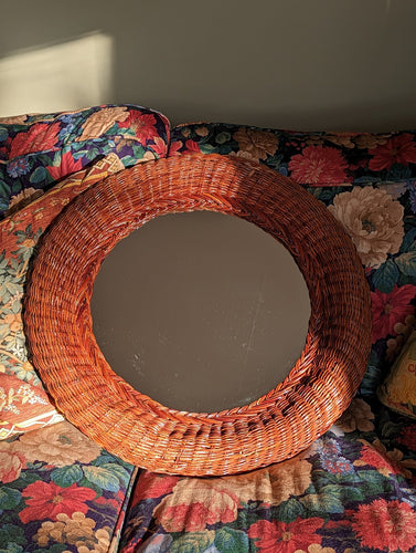 wicker mirror