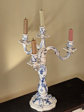 Load image into Gallery viewer, blue and white candleabra
