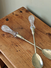 Load image into Gallery viewer, Crystal and Silver Salad Servers
