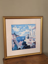 Load image into Gallery viewer, Vintage Max Hayslette Seaside Print in Gold Gilded Frame
