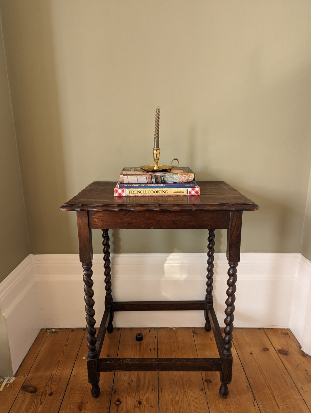 oak barley twist table