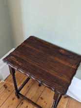 Load image into Gallery viewer, oak barley twist table
