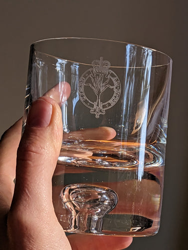 set of six glass whisky tumbler