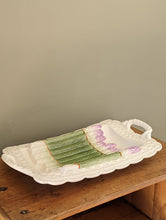 Load image into Gallery viewer, antique asparagus serving plate 
