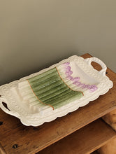 Load image into Gallery viewer, antique asparagus serving plate 
