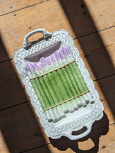 Load image into Gallery viewer, antique asparagus serving plate 
