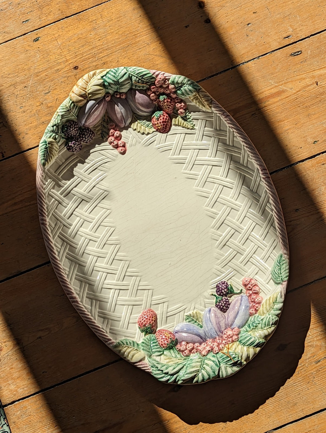 Antique Portuguese Fruit Serving Plate