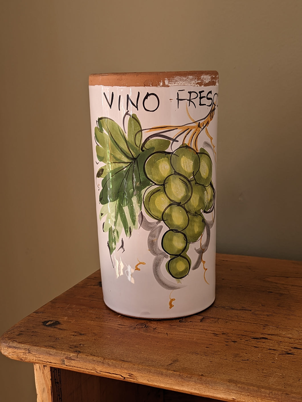 Vintage Italian Terracotta Wine Cooler