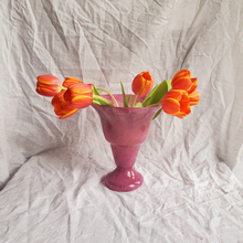 Load image into Gallery viewer, Pink glass vase
