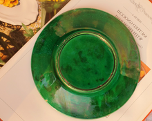 Load image into Gallery viewer, Vintage green majolica leaf plate
