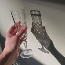 Load and play video in Gallery viewer, Set of Four Glass Champagne Flutes
