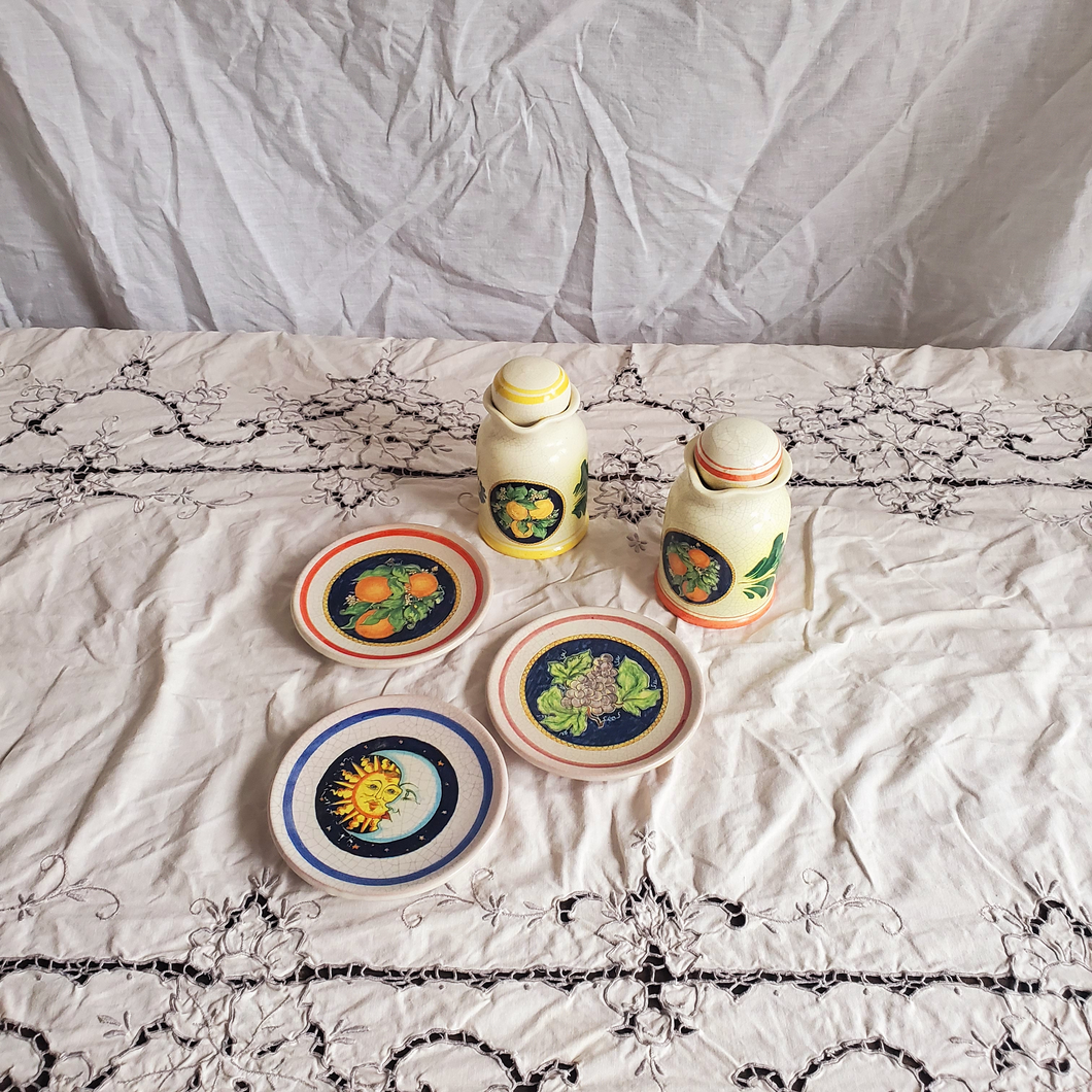 Vintage Sicilian tapas set