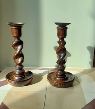 Load image into Gallery viewer, Barley Twist Candlestick Holders
