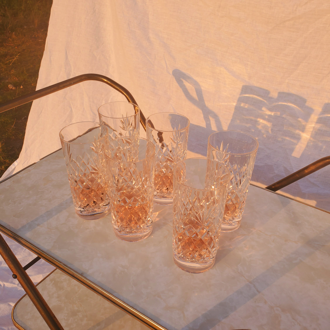 Vintage crystal tumblers