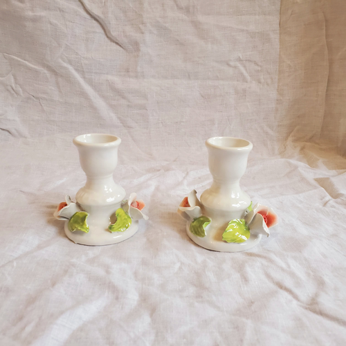 Italian ceramic candlestick holders