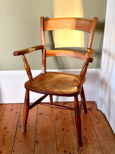 antique elm country chair