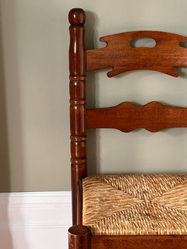 ladder back rush seated chair