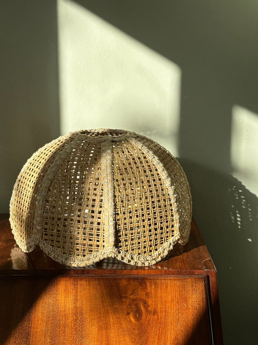 Vintage Rattan Lampshade