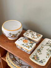 Load image into Gallery viewer, Vintage Italian Floral Ceramic Plate Set
