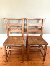 Load image into Gallery viewer, set of four antique chapel chairs 
