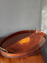 Load image into Gallery viewer, Edwardian Inlaid Mahogany Large Shell Tray
