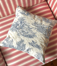 Load image into Gallery viewer, Handmade French Blue Toile Cushions
