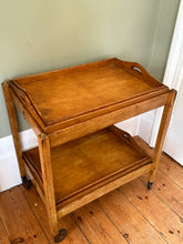 Load image into Gallery viewer, wooden foldable drinks trolley
