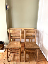 Load image into Gallery viewer, set of four antique chapel chairs 
